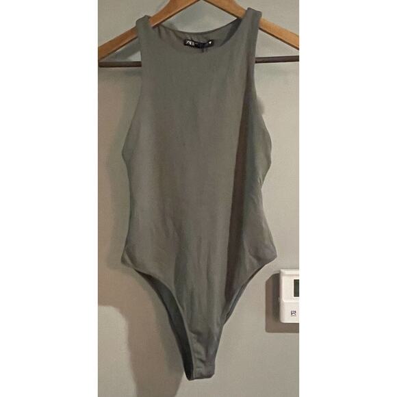 Zara‎ Bodysuit Polyamide Stretch Join Life Womens Small New - Picture 1 of 9